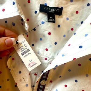 Talbots 1x button up blouse